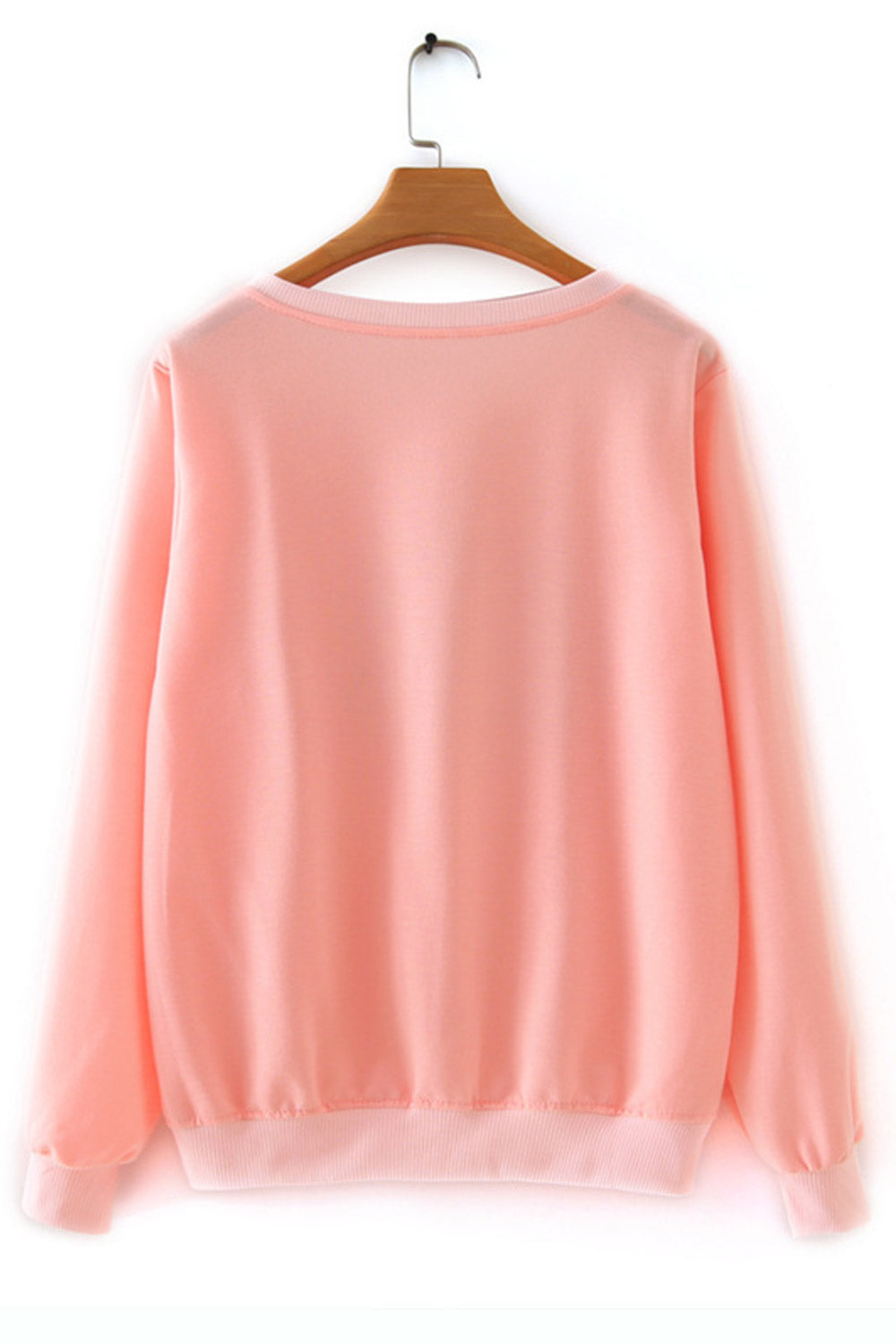 Women Comfy Round Neck Cute Cat Printed Long Sleeve Sweatshirt