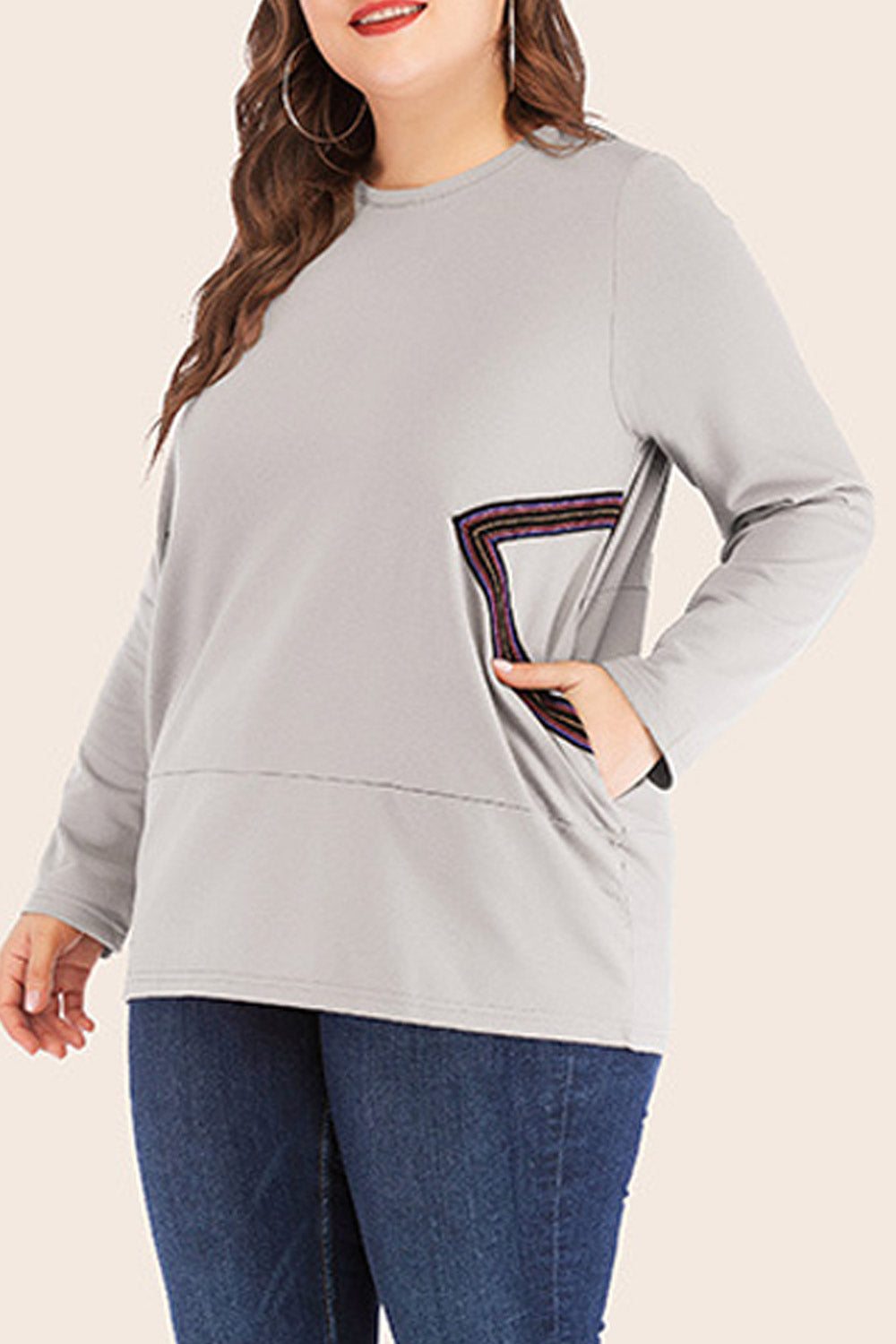 Women Round Neck Warm Long Sleeve Casual Winter Sweatshirt
