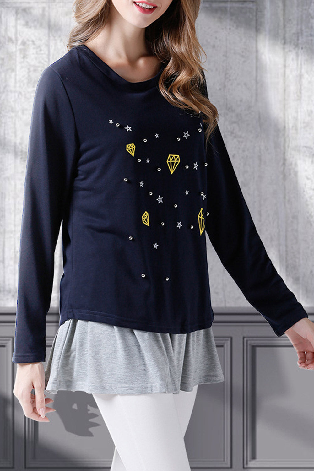 Women Perfect Long Sleeve Printed Pattern Casual Sweatshirt