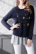 Women Perfect Long Sleeve Printed Pattern Casual Sweatshirt