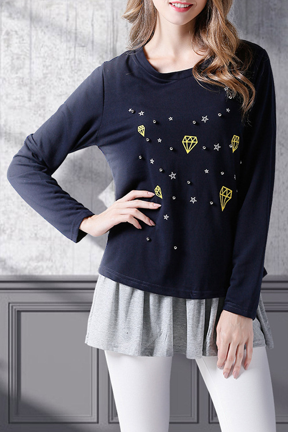 Women Perfect Long Sleeve Printed Pattern Casual Sweatshirt