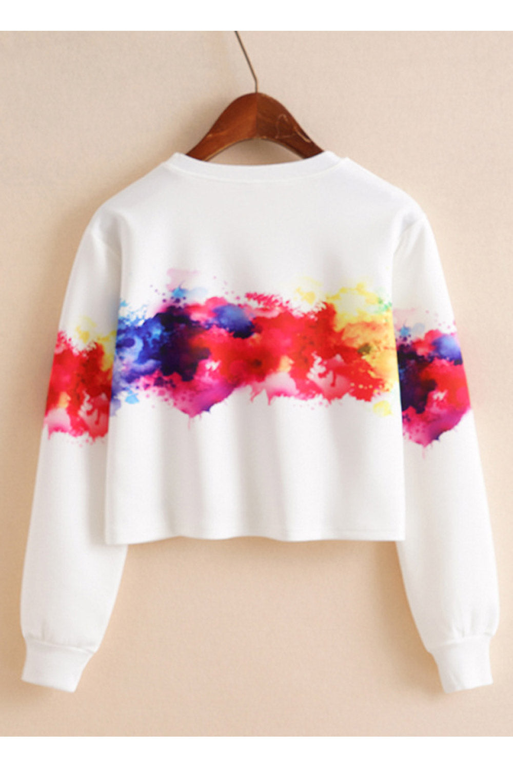 Women Ribbed Cuff Cozy Long Sleeve Beautiful Sweatshirt
