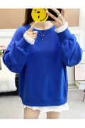 Women Winter Thick Solid Colored Loose Breathable Sweatshirt