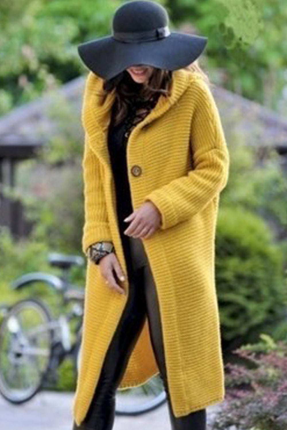 Women Lovely Warm Hooded Long Cardigan