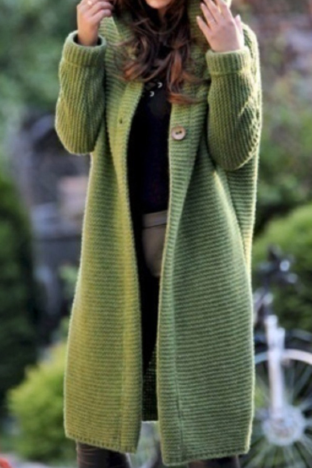 Women Lovely Warm Hooded Long Cardigan