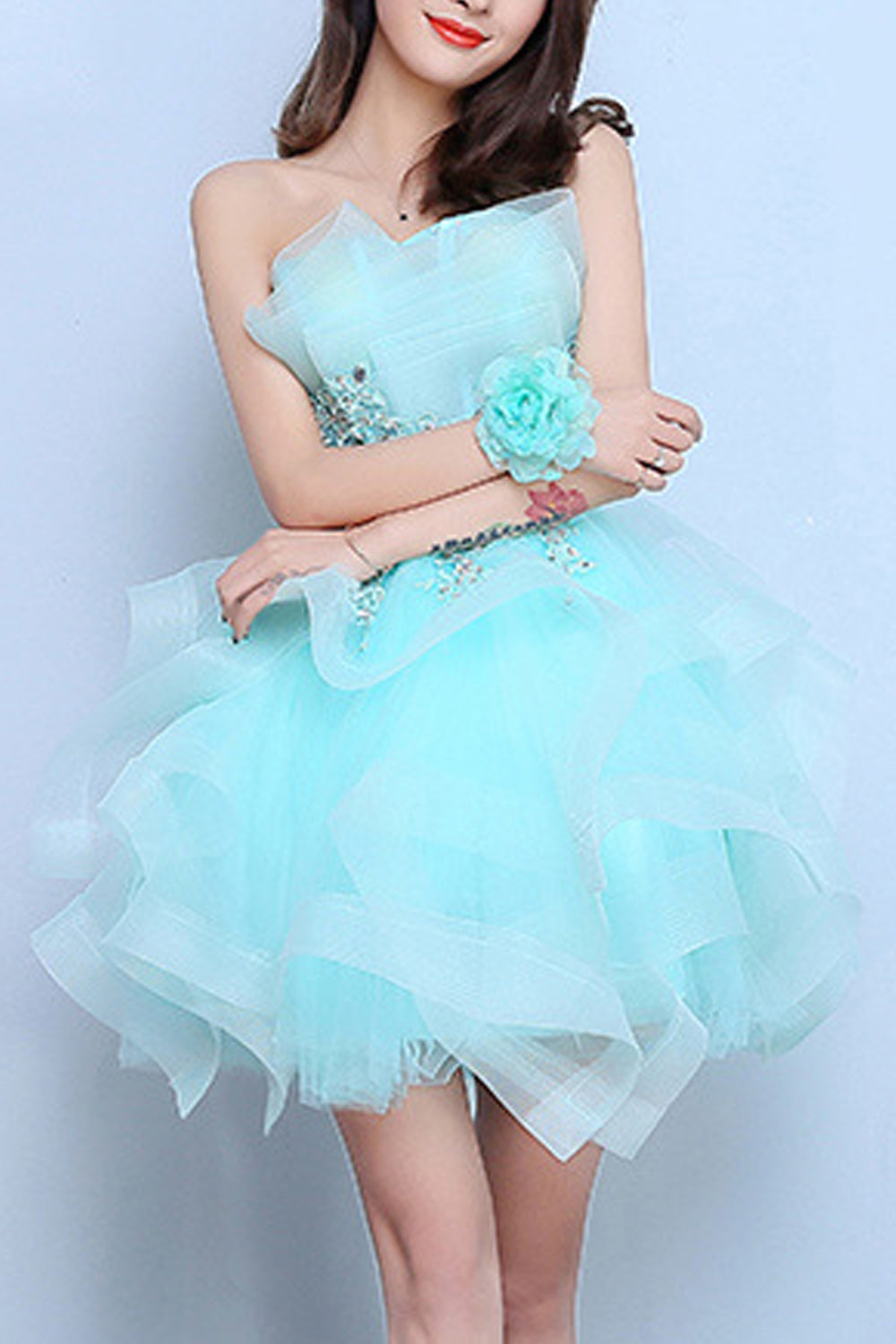Women Floral Lace Decent Solid Colored Thin Soft Evening Dress