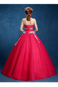 Women Elegant Flower Attached Loose Skirt Classy Wedding Dress