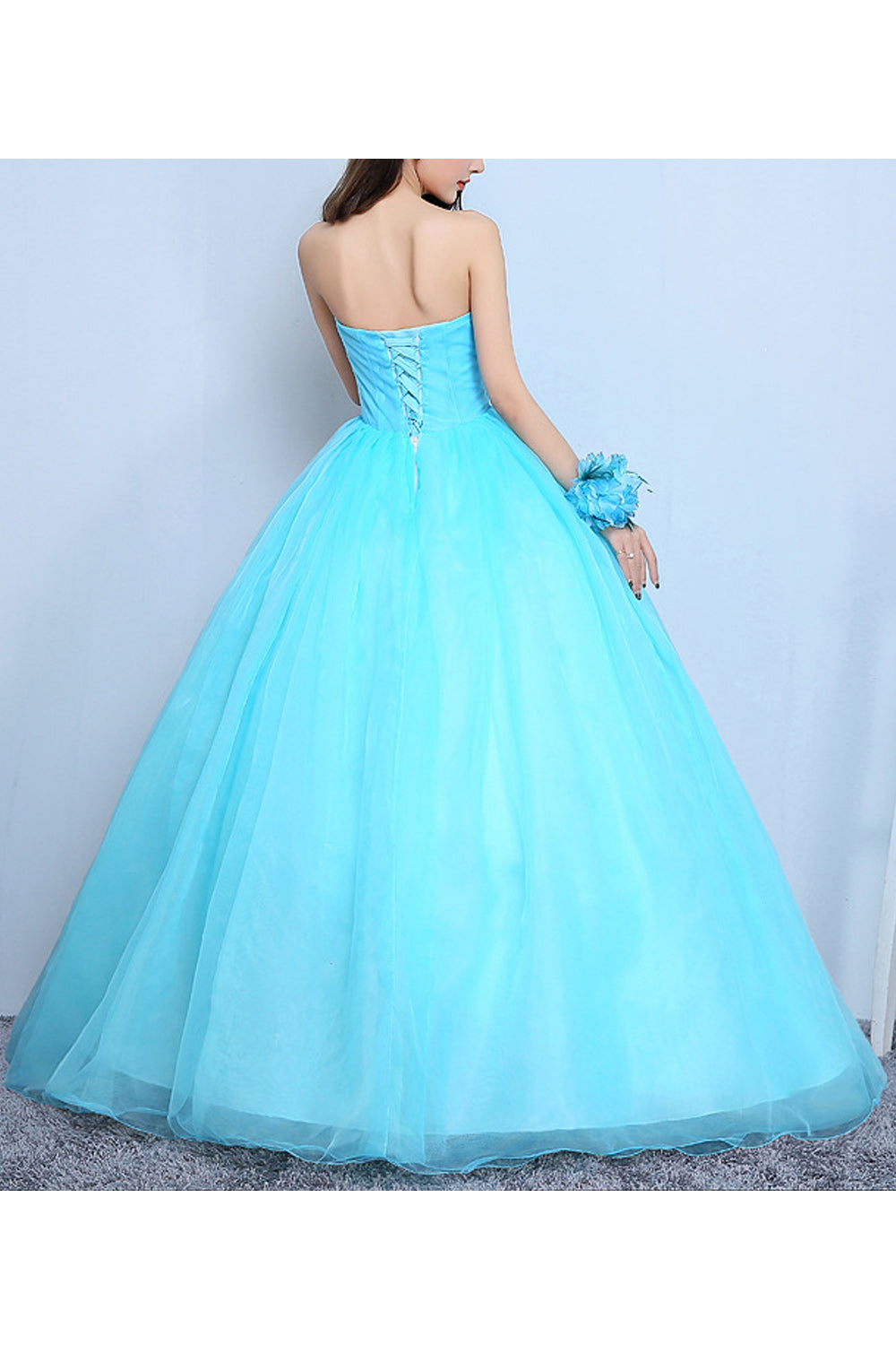 Women Charming Flower Embroidered Long Elegant Skirt Wedding Dress