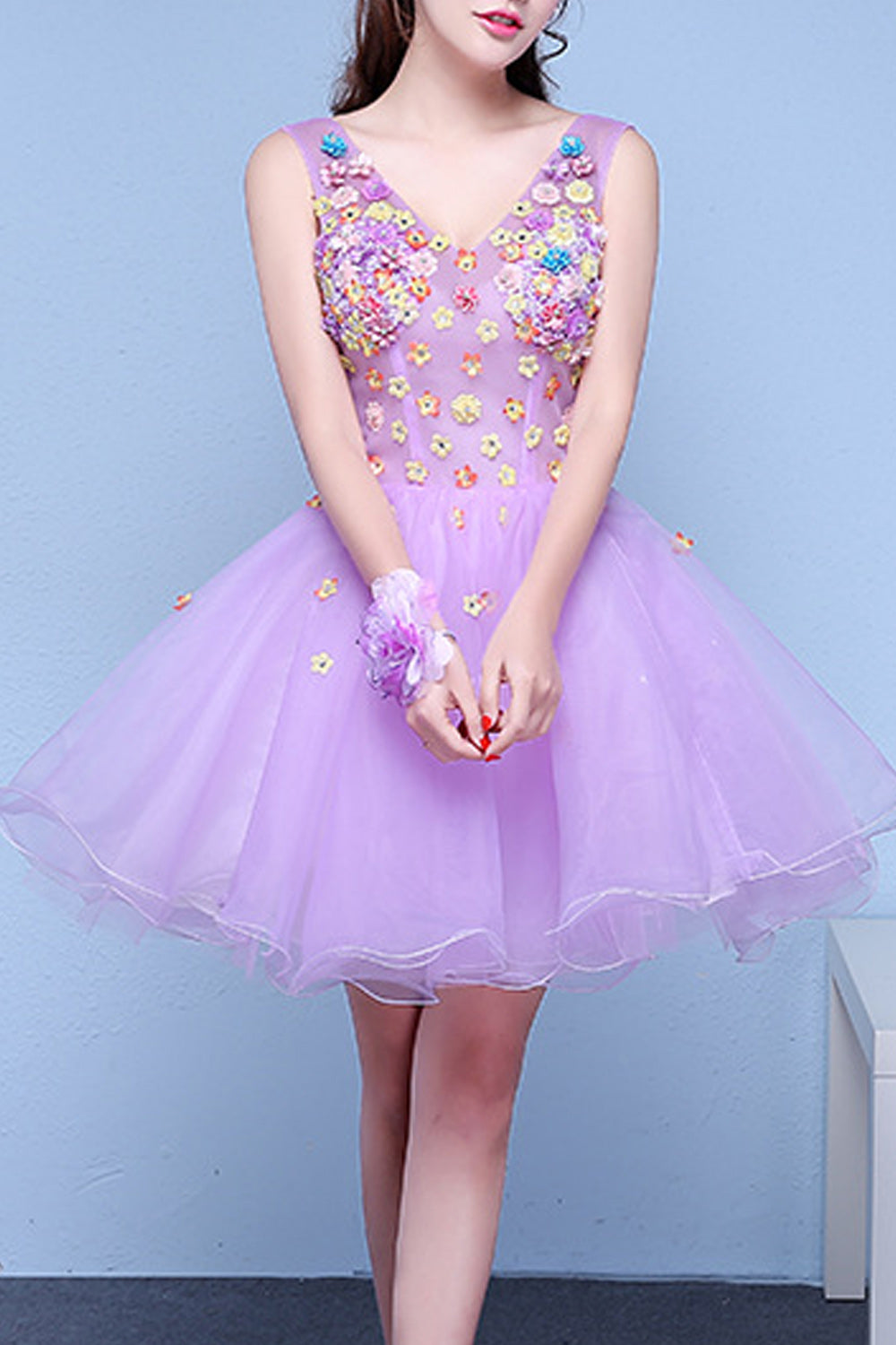 Women Deep V-Neck Style Thin Skirt Cool Fascinating Evening Dress