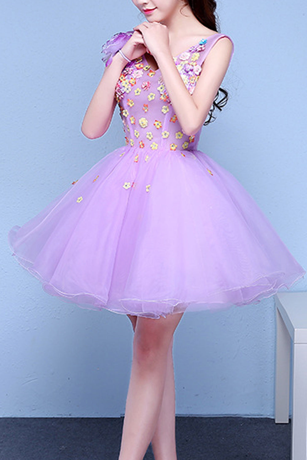Women Deep V-Neck Style Thin Skirt Cool Fascinating Evening Dress