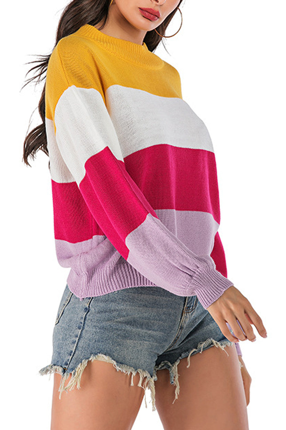 Women Beautiful Outerwear Warm Crew Neck Winter Sweater