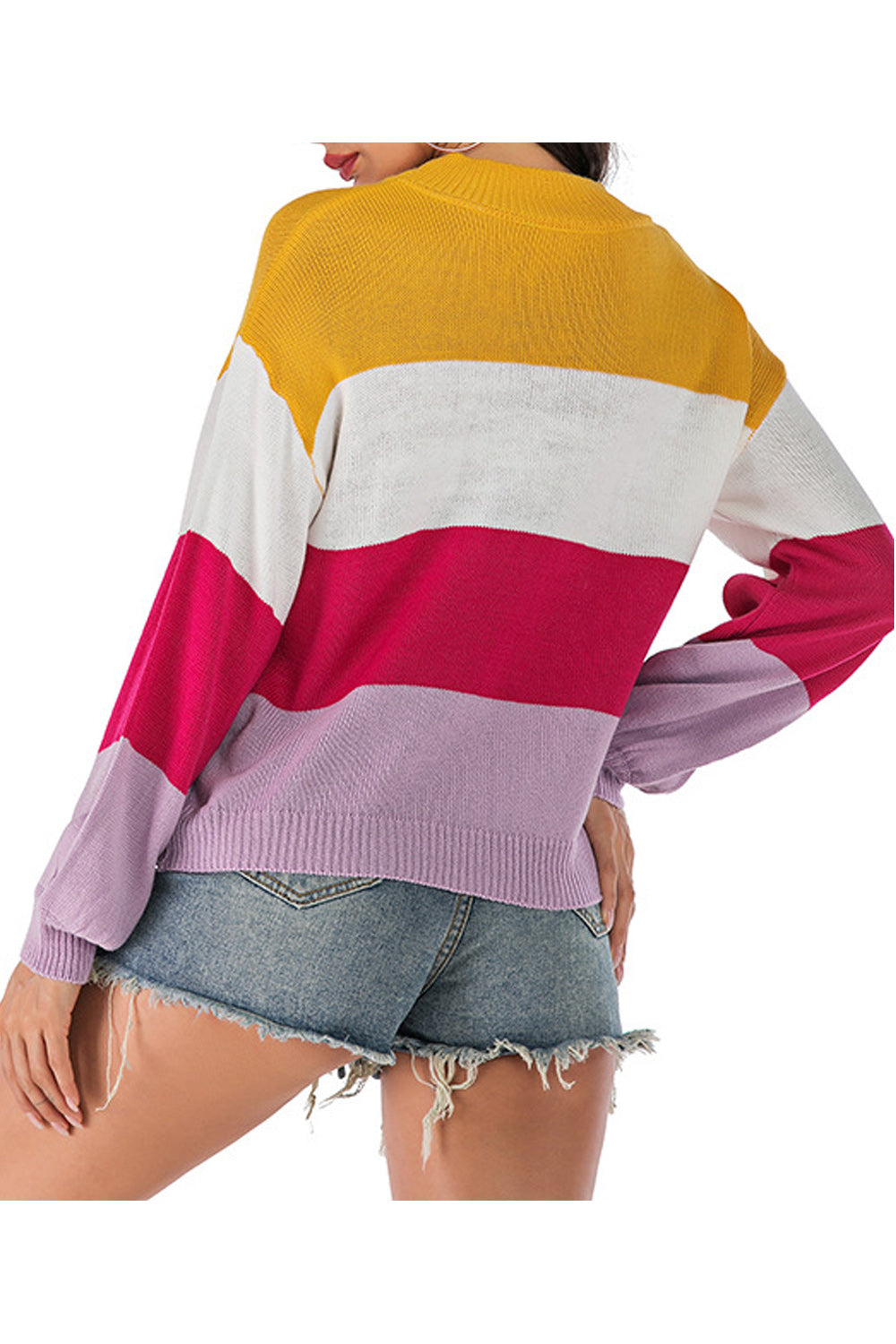 Women Beautiful Outerwear Warm Crew Neck Winter Sweater