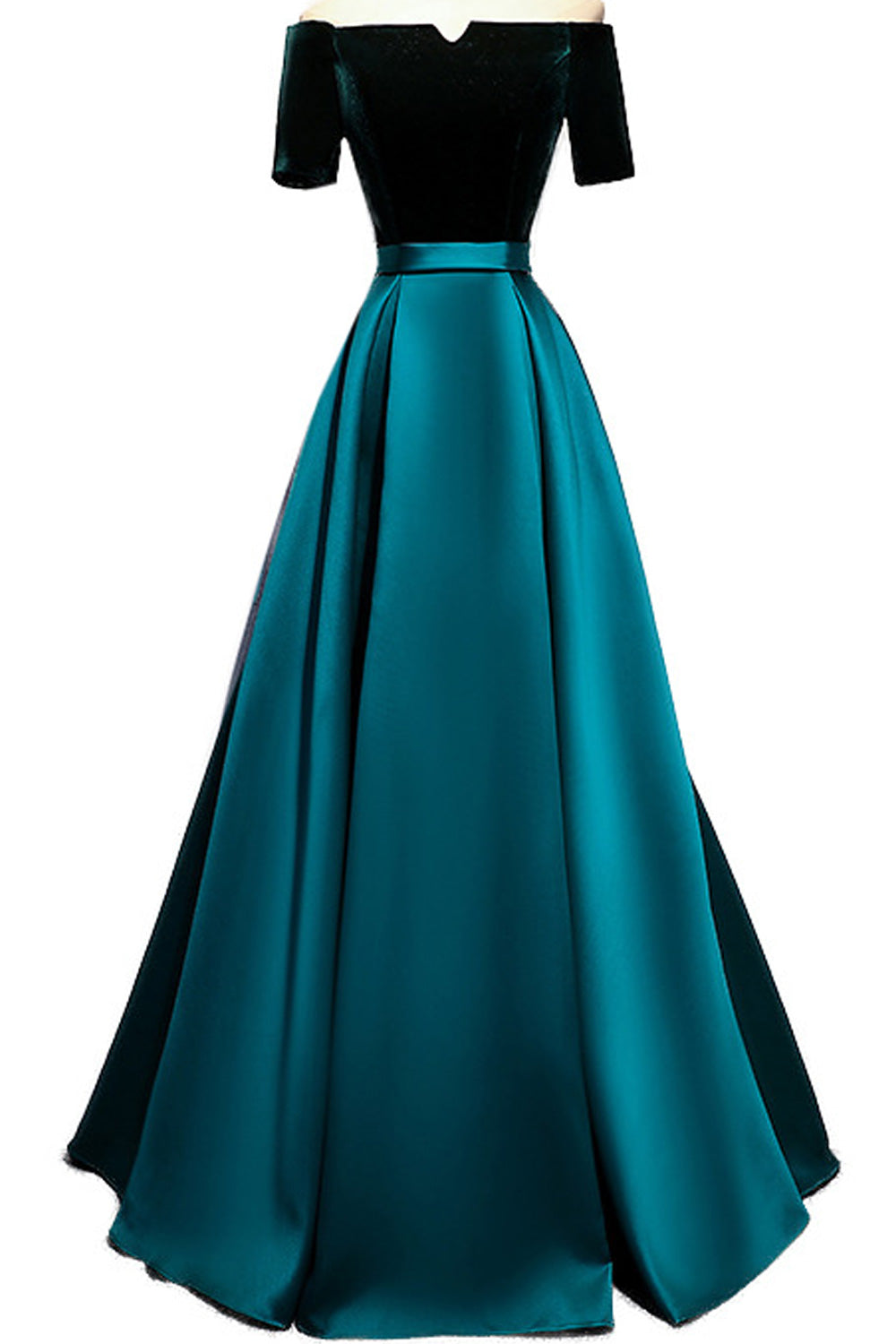Women Off-Shoulder Short Sleeve Smooth Skirt Charming Wedding Dress