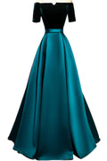 Women Off-Shoulder Short Sleeve Smooth Skirt Charming Wedding Dress