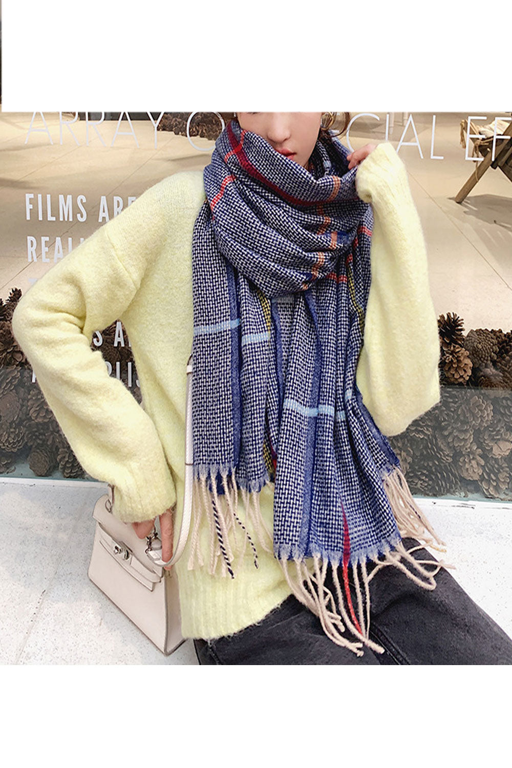 Women Comfy Long Length Breathable Soft Muffler