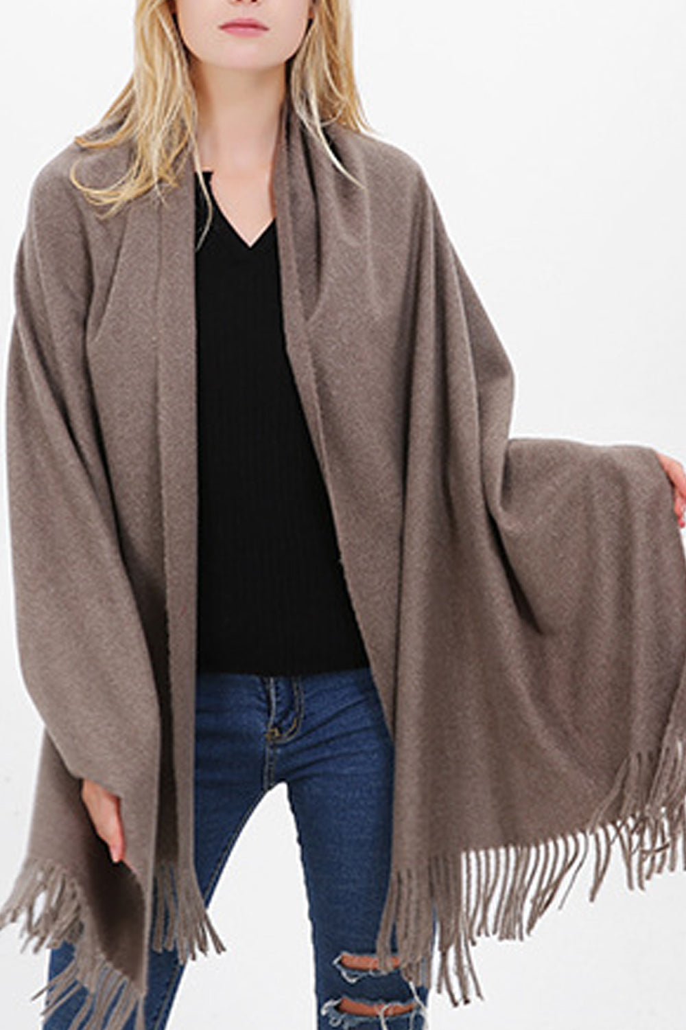 Women Thick Cashmere Solid Colored Comfortable Muffler