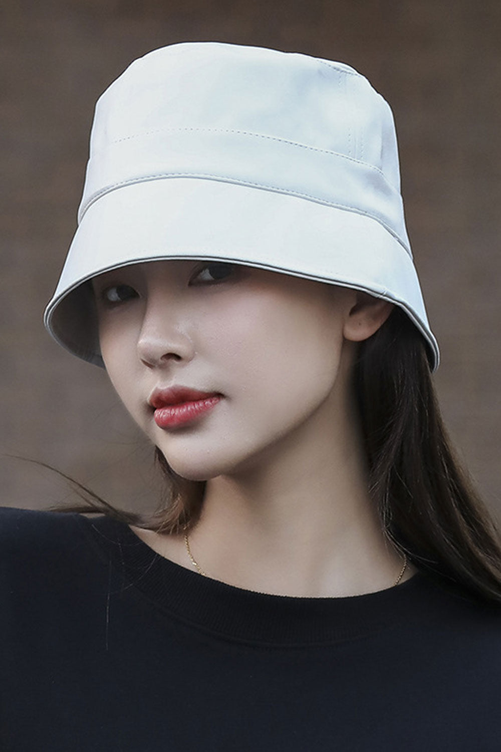 Women Elegant Solid Colored Pretty PU Leather Beret Hat