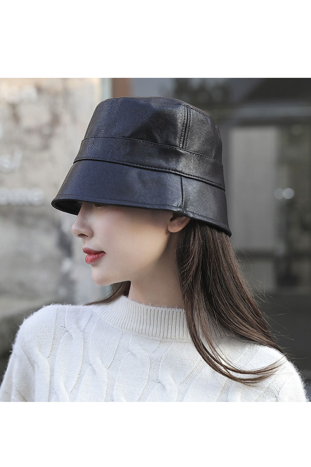 Women Elegant Solid Colored Pretty PU Leather Beret Hat
