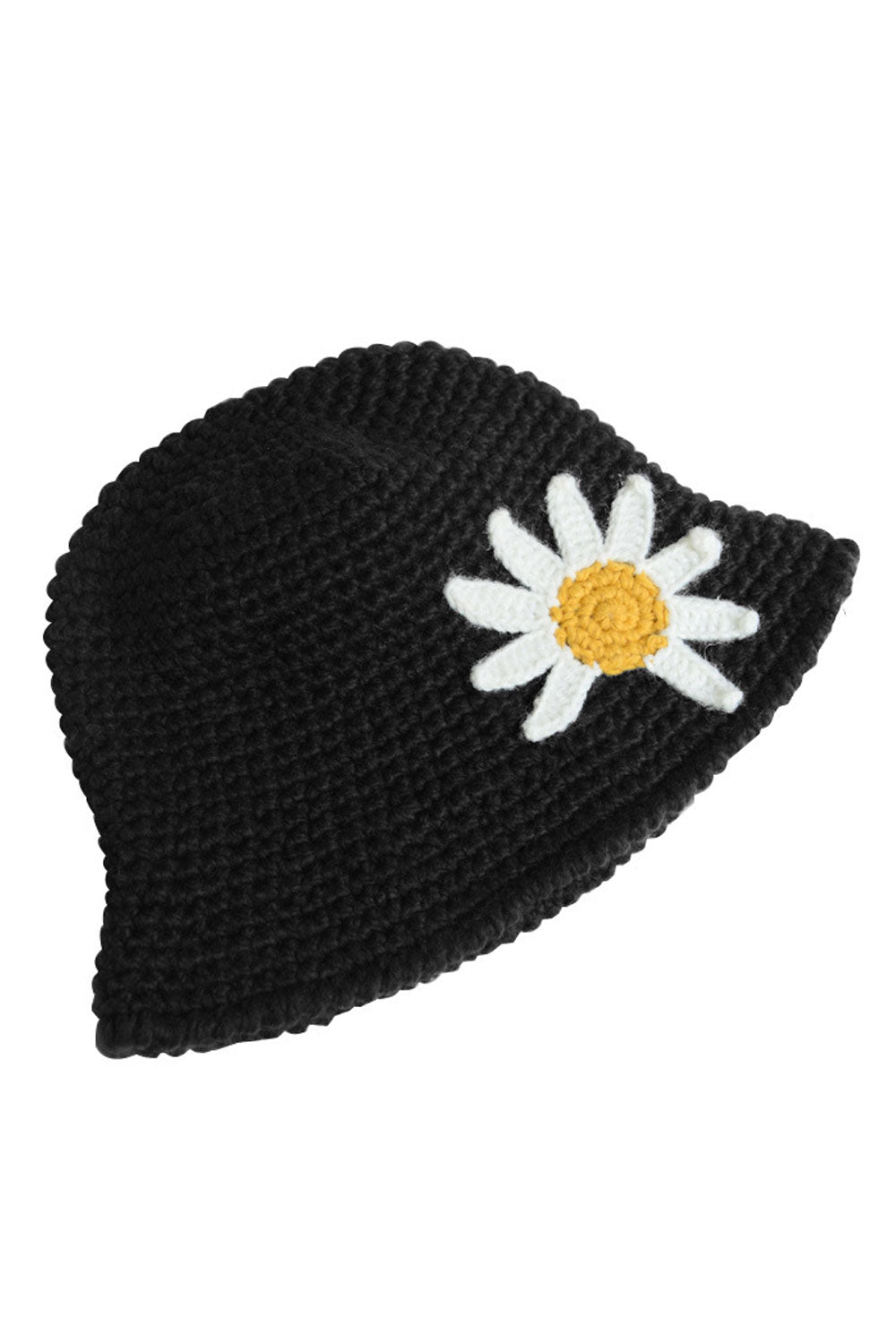 Women Comfy Flower Embroidered Knitted Beret Hat