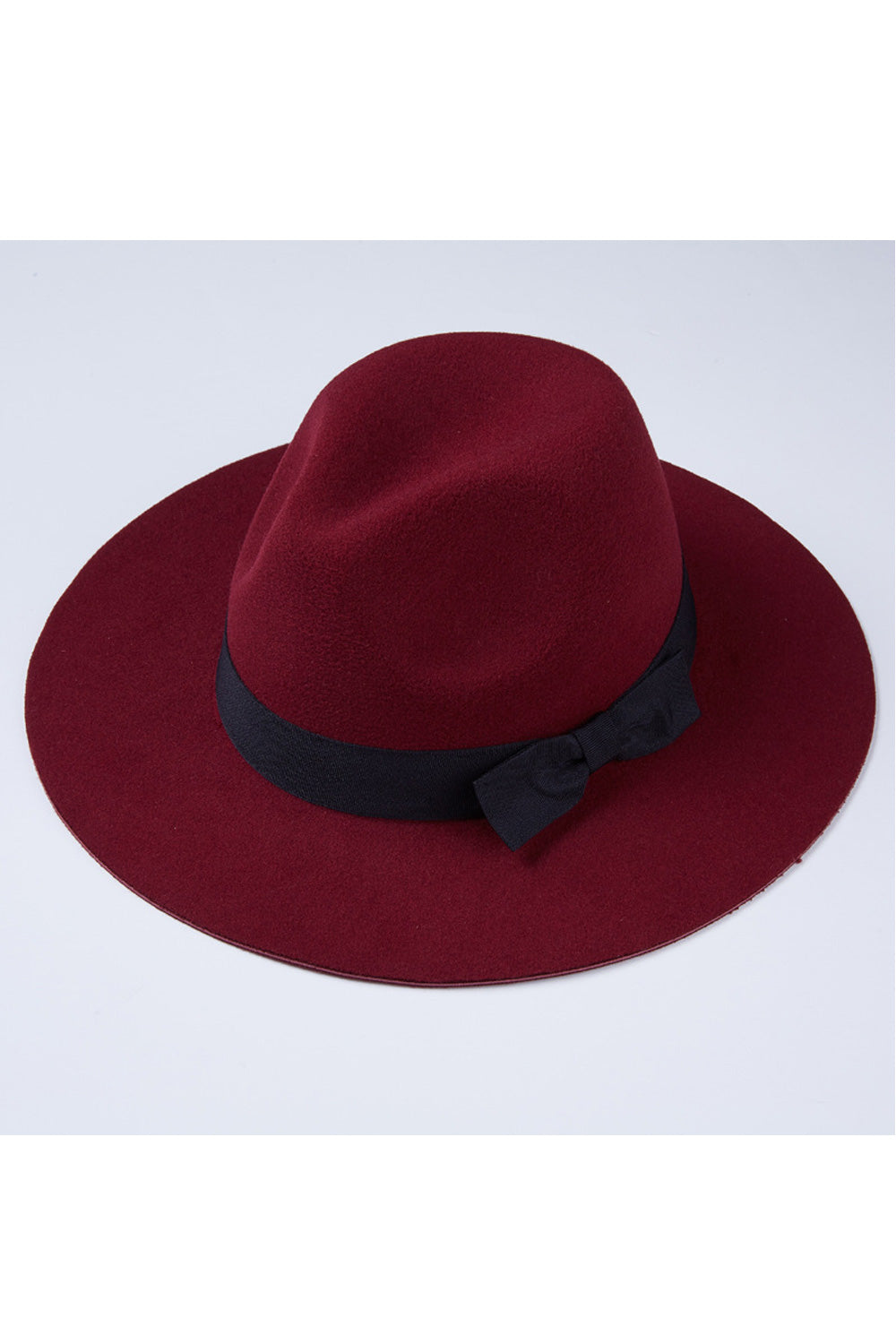 Women Ribbon Attached Solid Colored Elegant Beret Hat