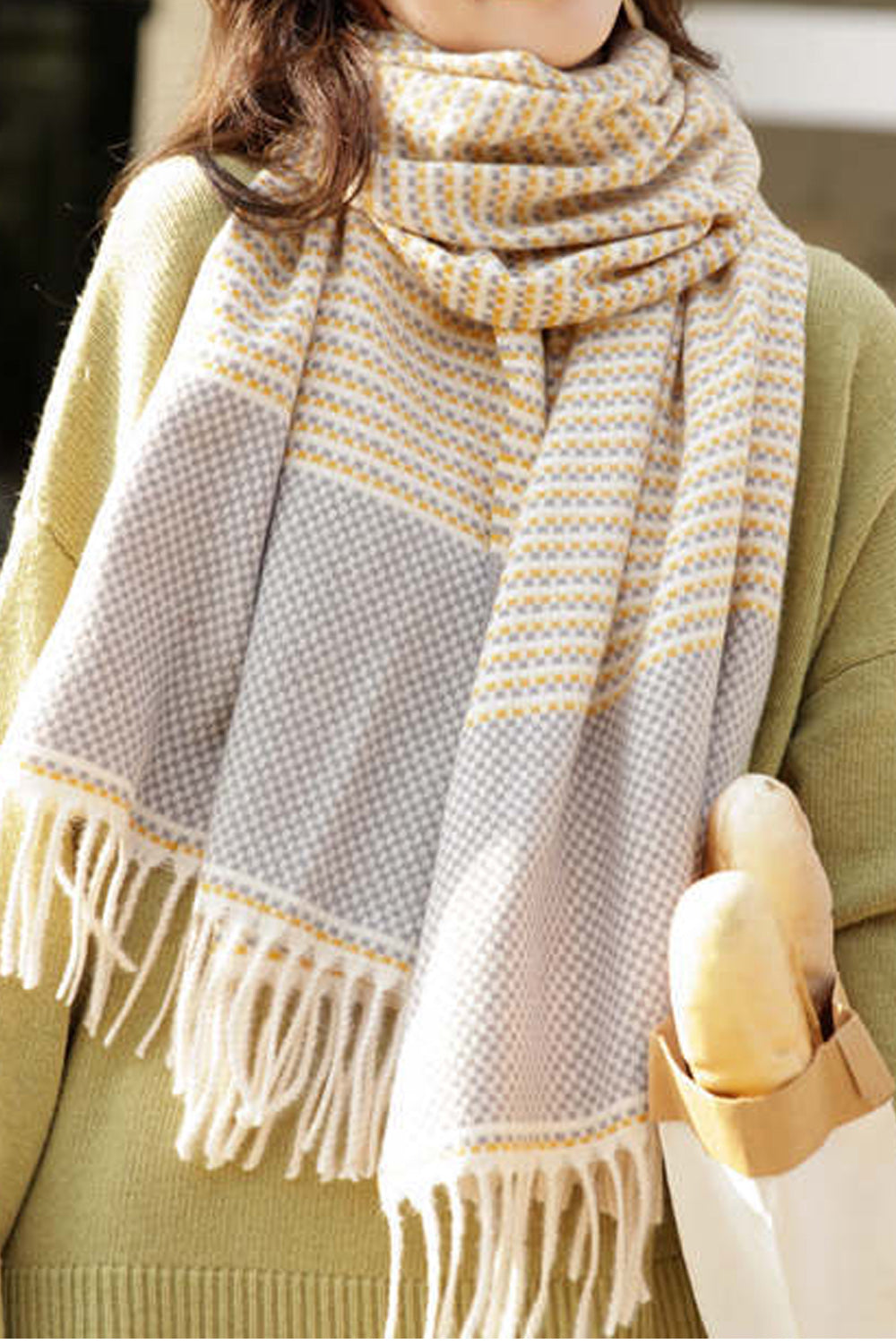 Women Decent Styled Solid Colored Lovely Comfy Muffler