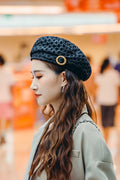 Women Cute Solid Colored Trendy Winter Beret Hat