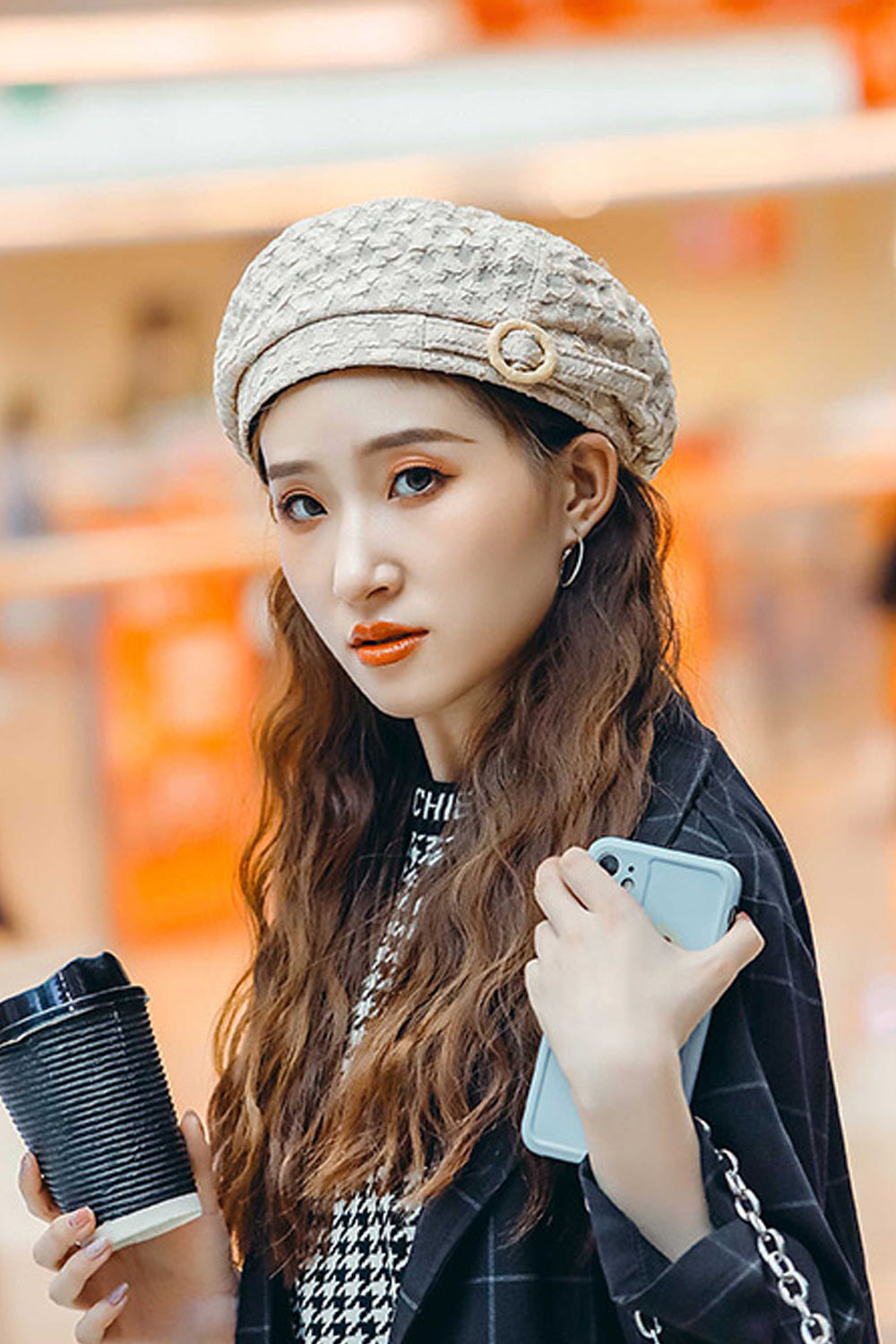 Women Cute Solid Colored Trendy Winter Beret Hat