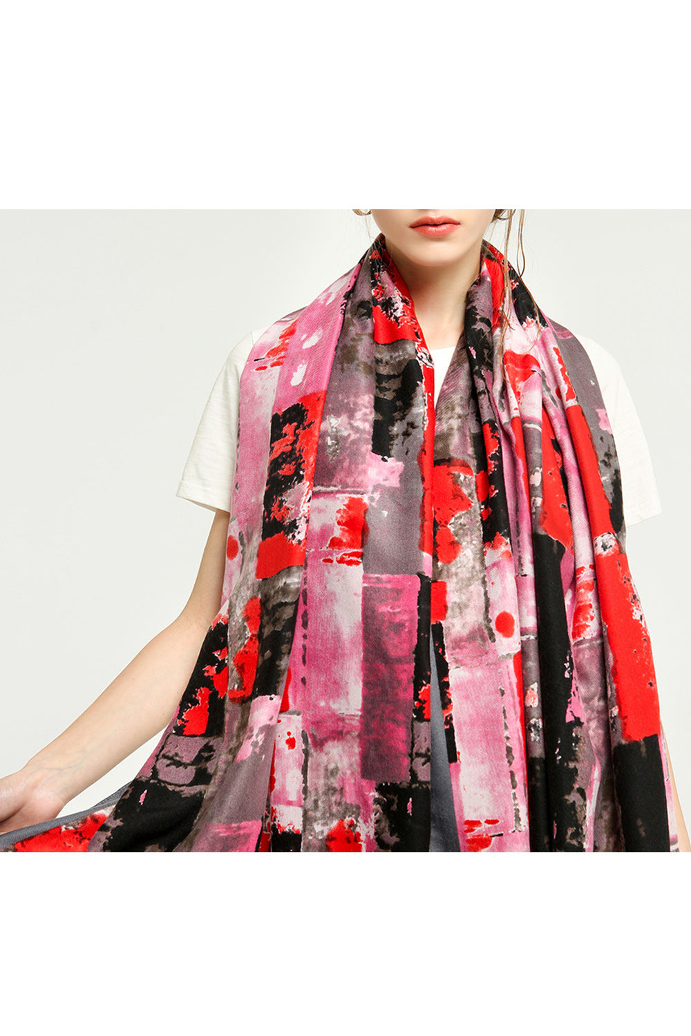 Women Stylish Printed Pattern Convenient Windproof Muffler