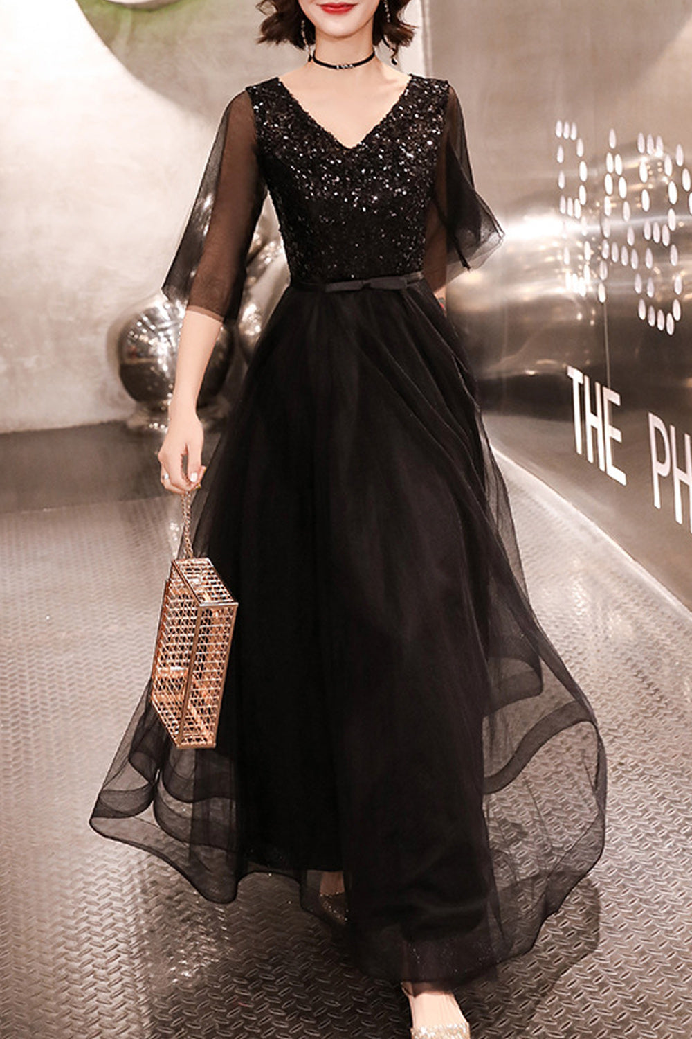 Women Thin Long Skirt Breathable Solid Pattern Charming Wedding Dress