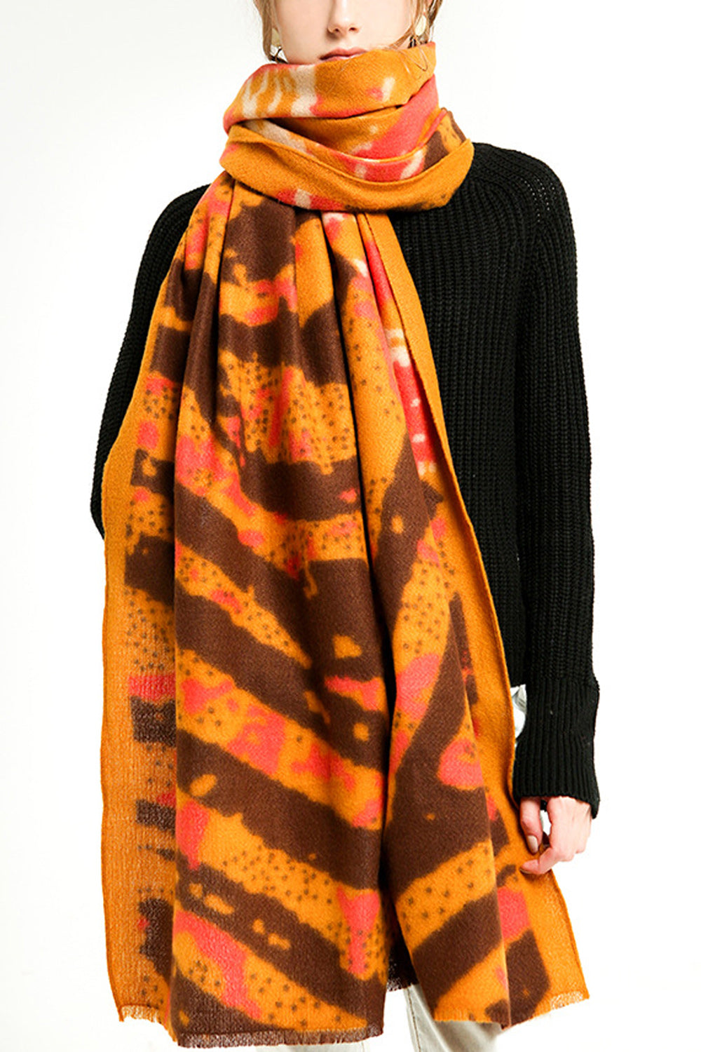 Women Beautiful Long Winter Printed Style Casual Muffler