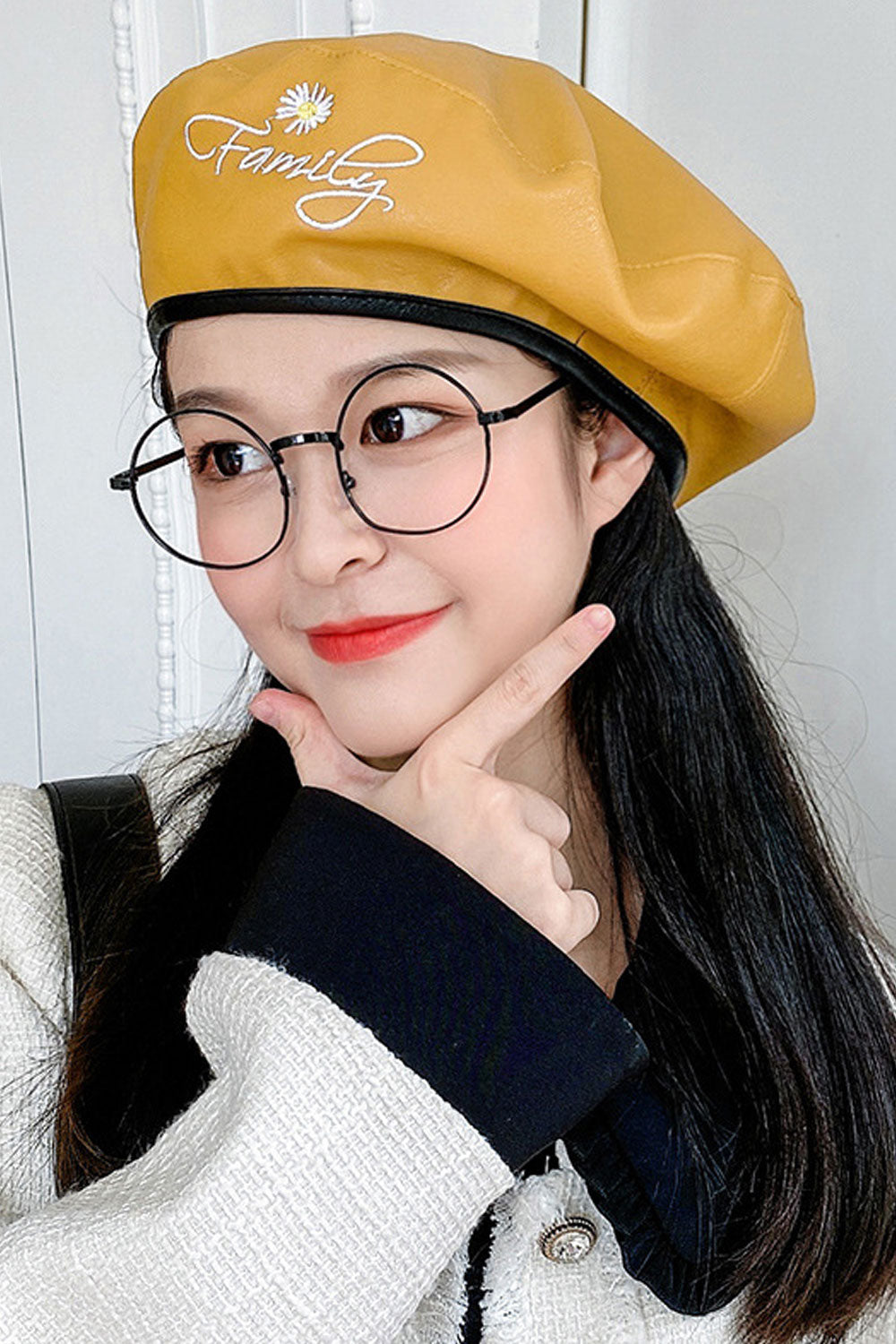 Women Pretty Letter Printed Warm Perfect Casual Beret Hat