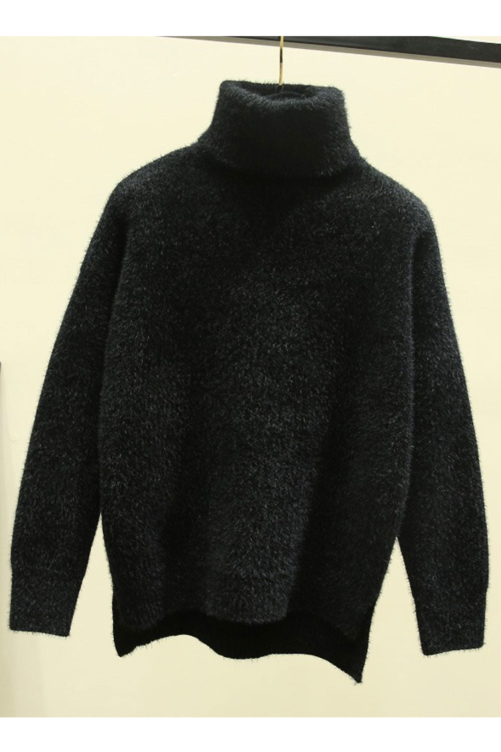 Women Comfortable High Neck Thick Windproof Solid Colored Lovely Sweater