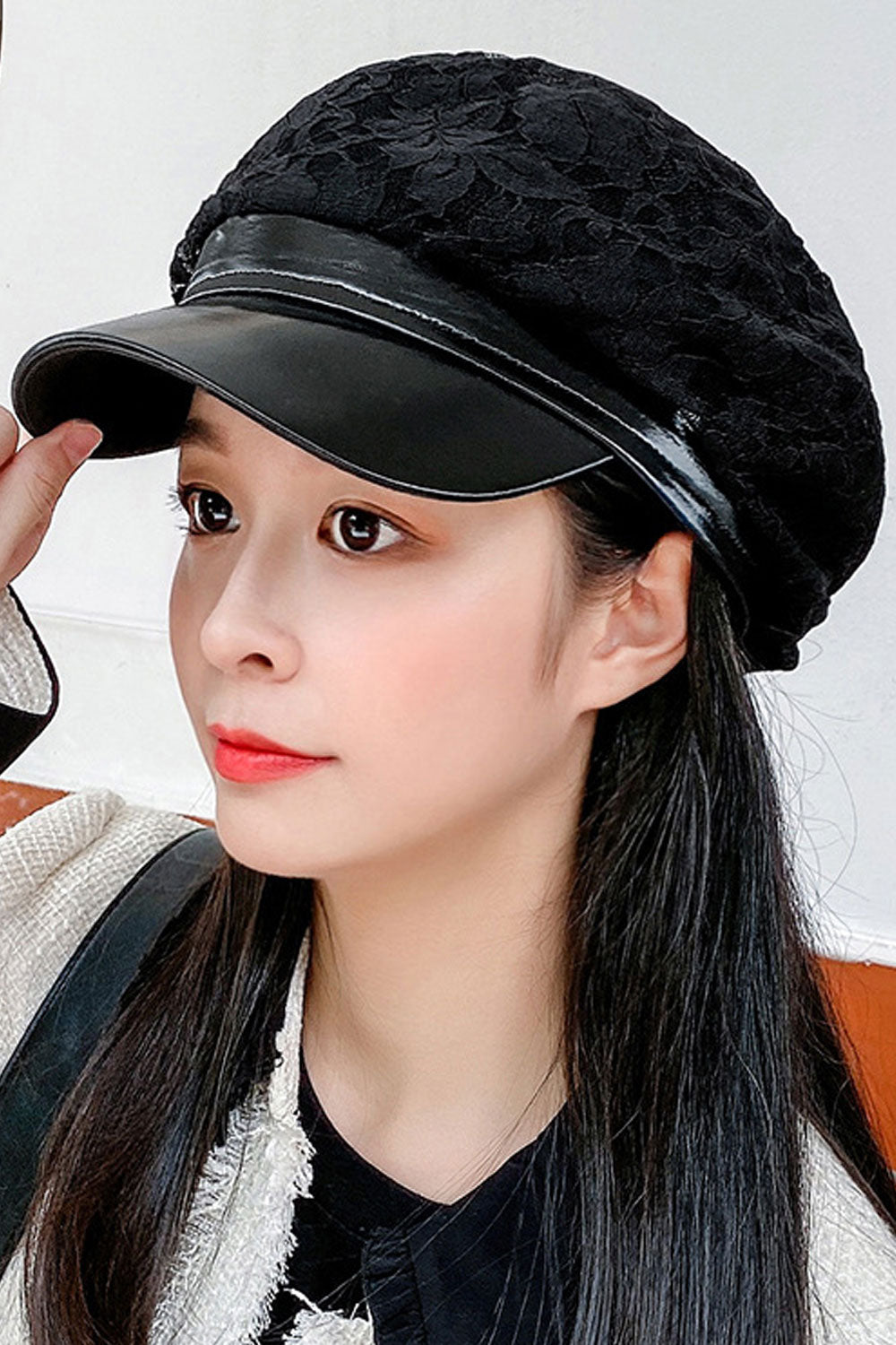 Women Lace Embroidered Classy Casual Winter Season Beret Hat