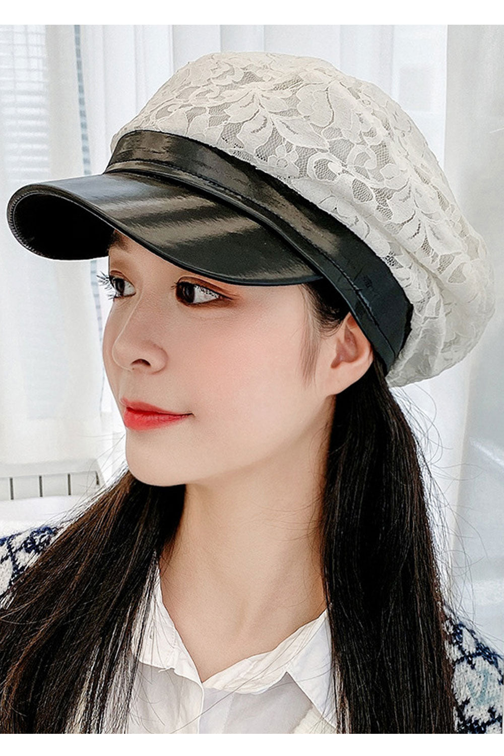 Women Lace Embroidered Classy Casual Winter Season Beret Hat