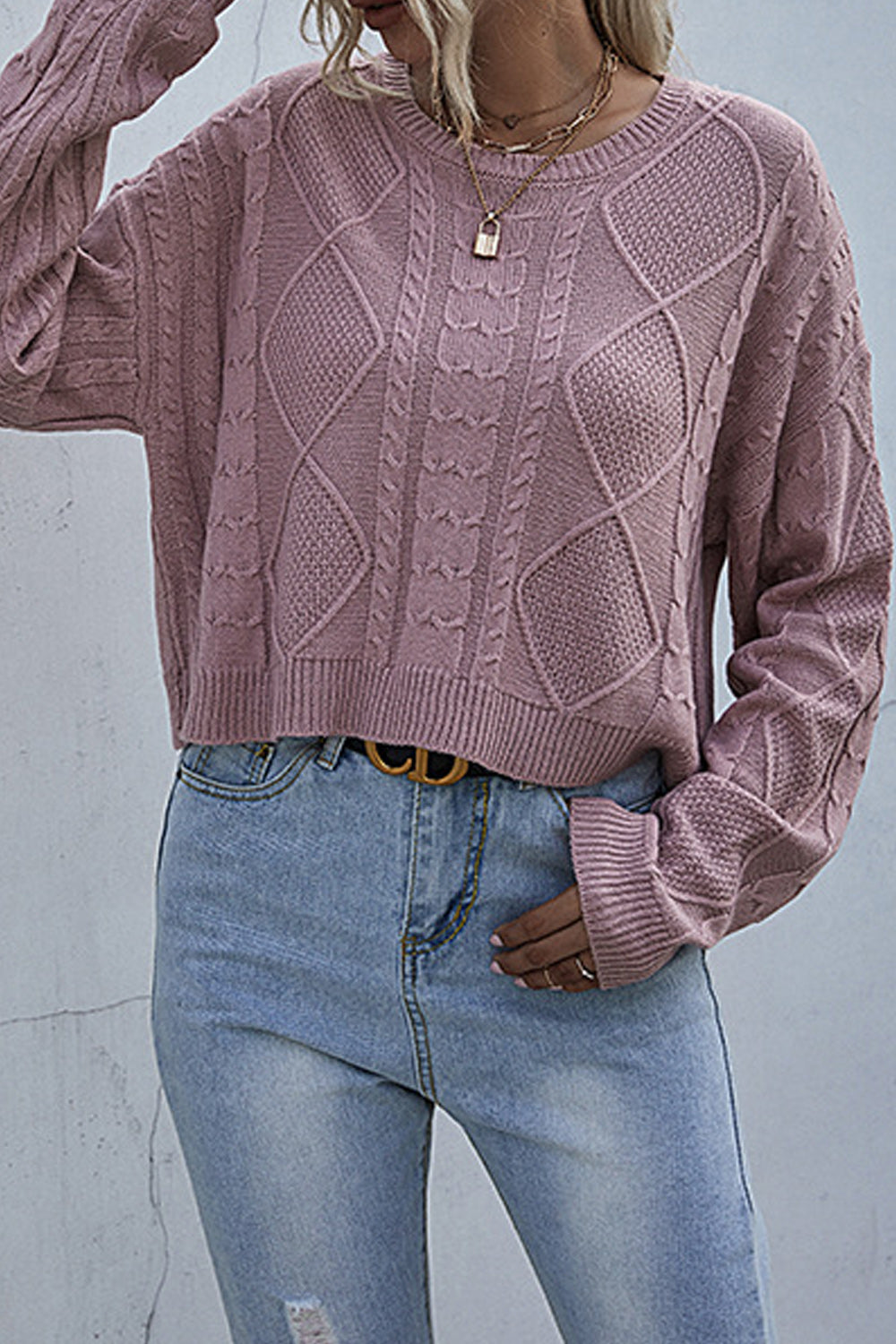 Women Warm Knit Round Pullover Autumn & Winter Casual Sweater