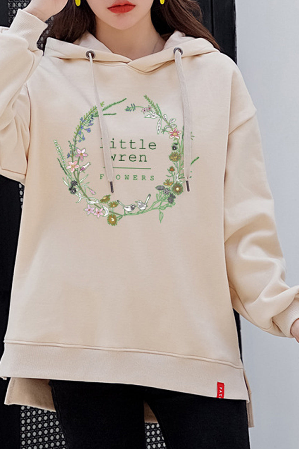 Women Elasticated Hem & Cuff Long Sleeve Classy Hoodie
