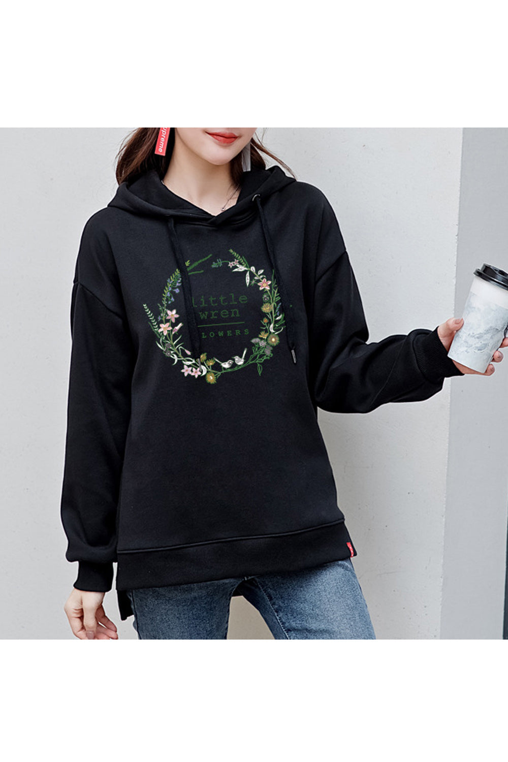 Women Elasticated Hem & Cuff Long Sleeve Classy Hoodie