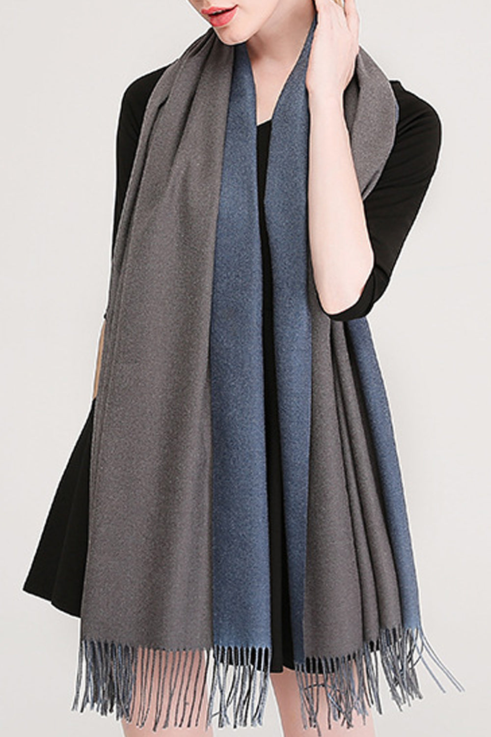 Women Convenient Warm Solid Colored Elegant Muffler