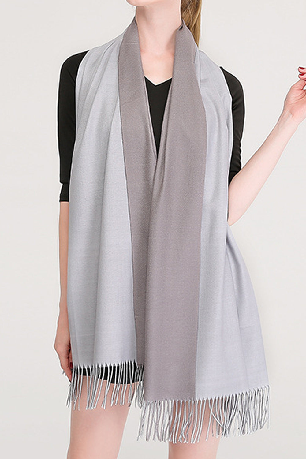 Women Convenient Warm Solid Colored Elegant Muffler