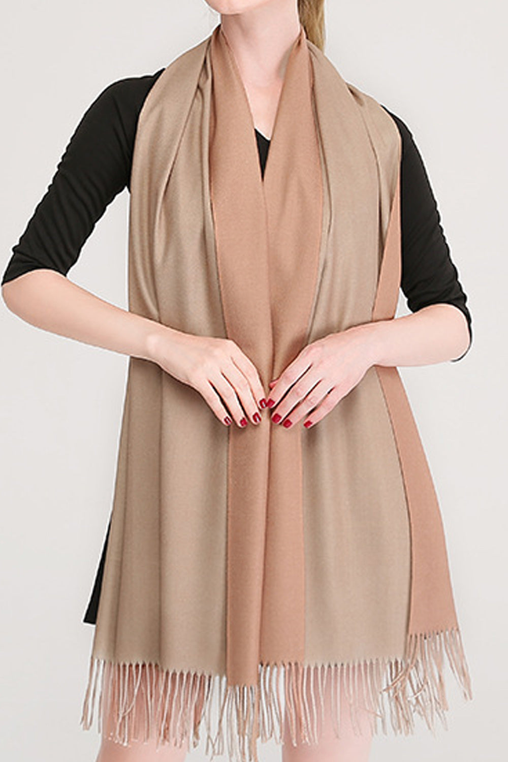 Women Convenient Warm Solid Colored Elegant Muffler