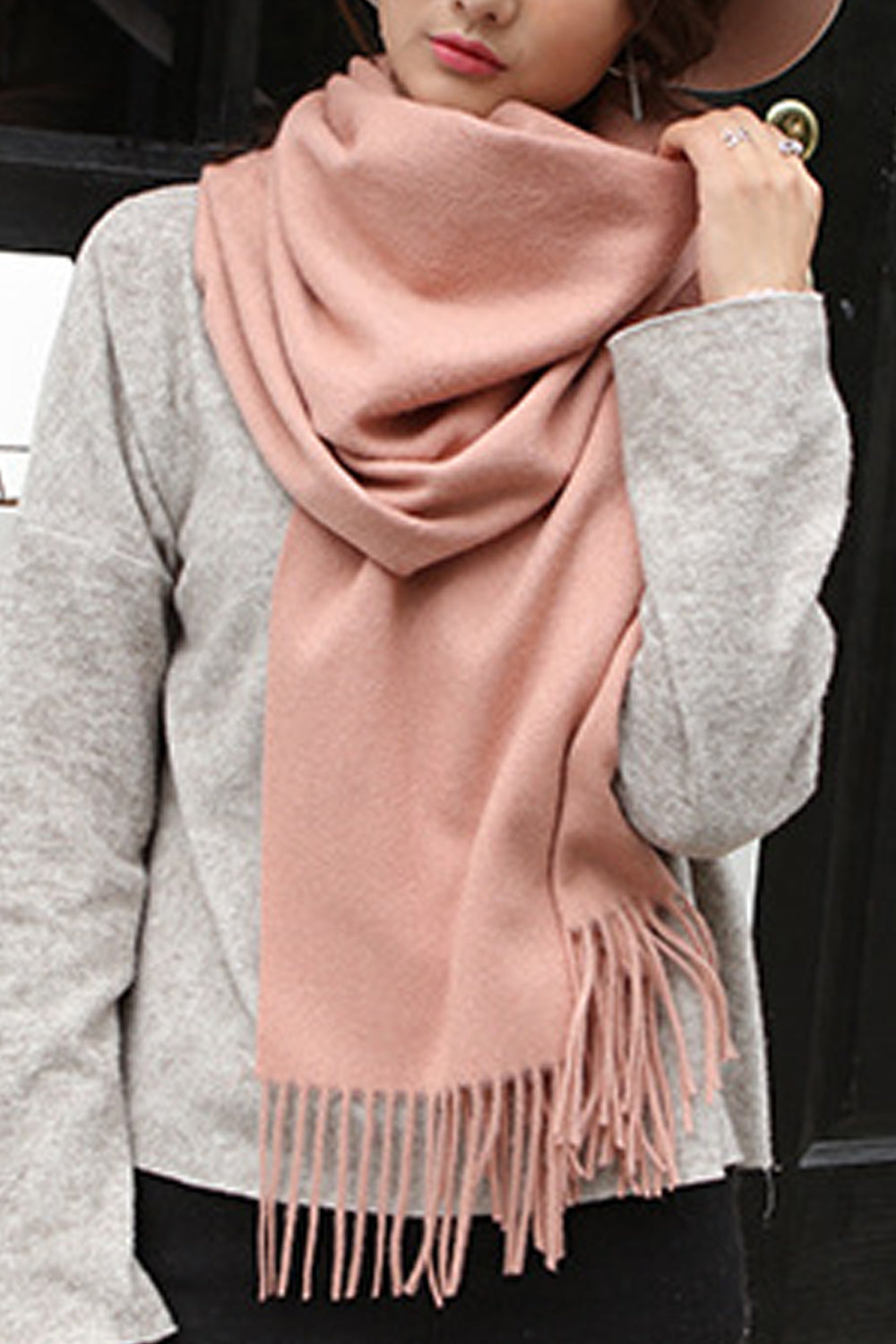 Women Cozy Winter Elegant Solid Colored Beautiful Muffler