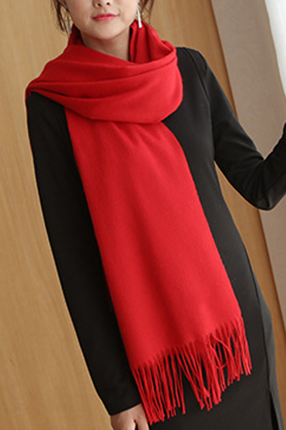 Women Cozy Winter Elegant Solid Colored Beautiful Muffler