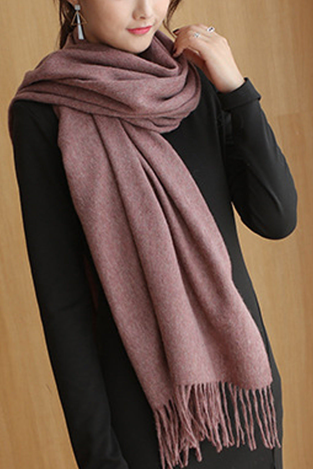 Women Cozy Winter Elegant Solid Colored Beautiful Muffler