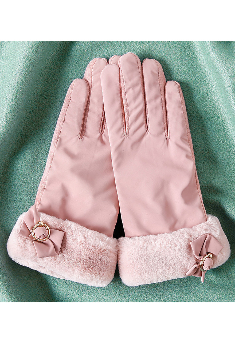Women Solid Colored Warm Soft Classy Suede Gloves