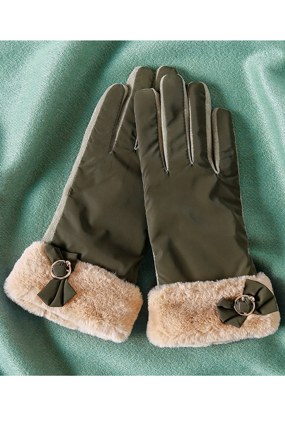 Women Solid Colored Warm Soft Classy Suede Gloves