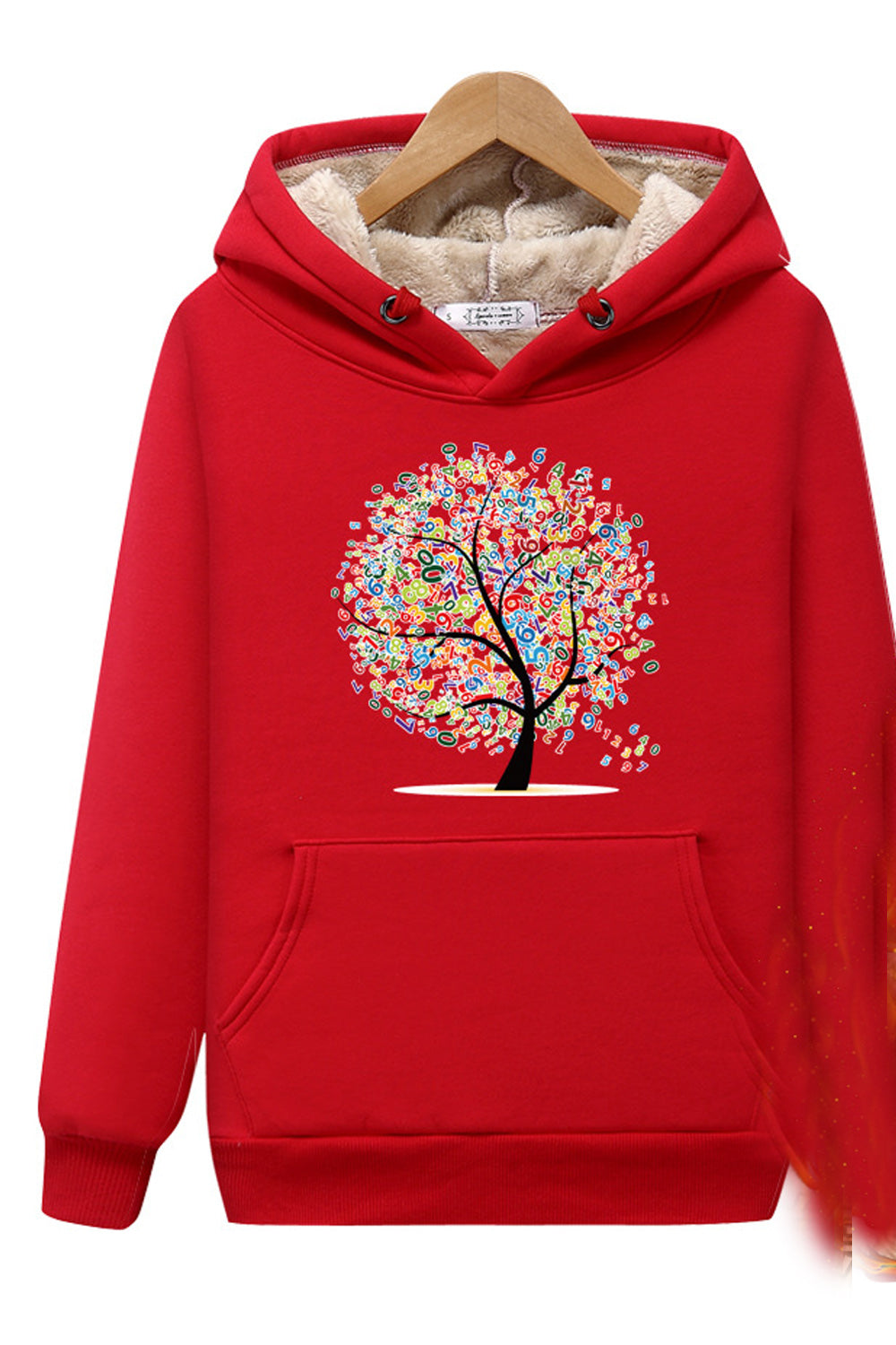 Women Magnificent Printed Pattern Ribbed Cuff Cozy Lovely Hoodie