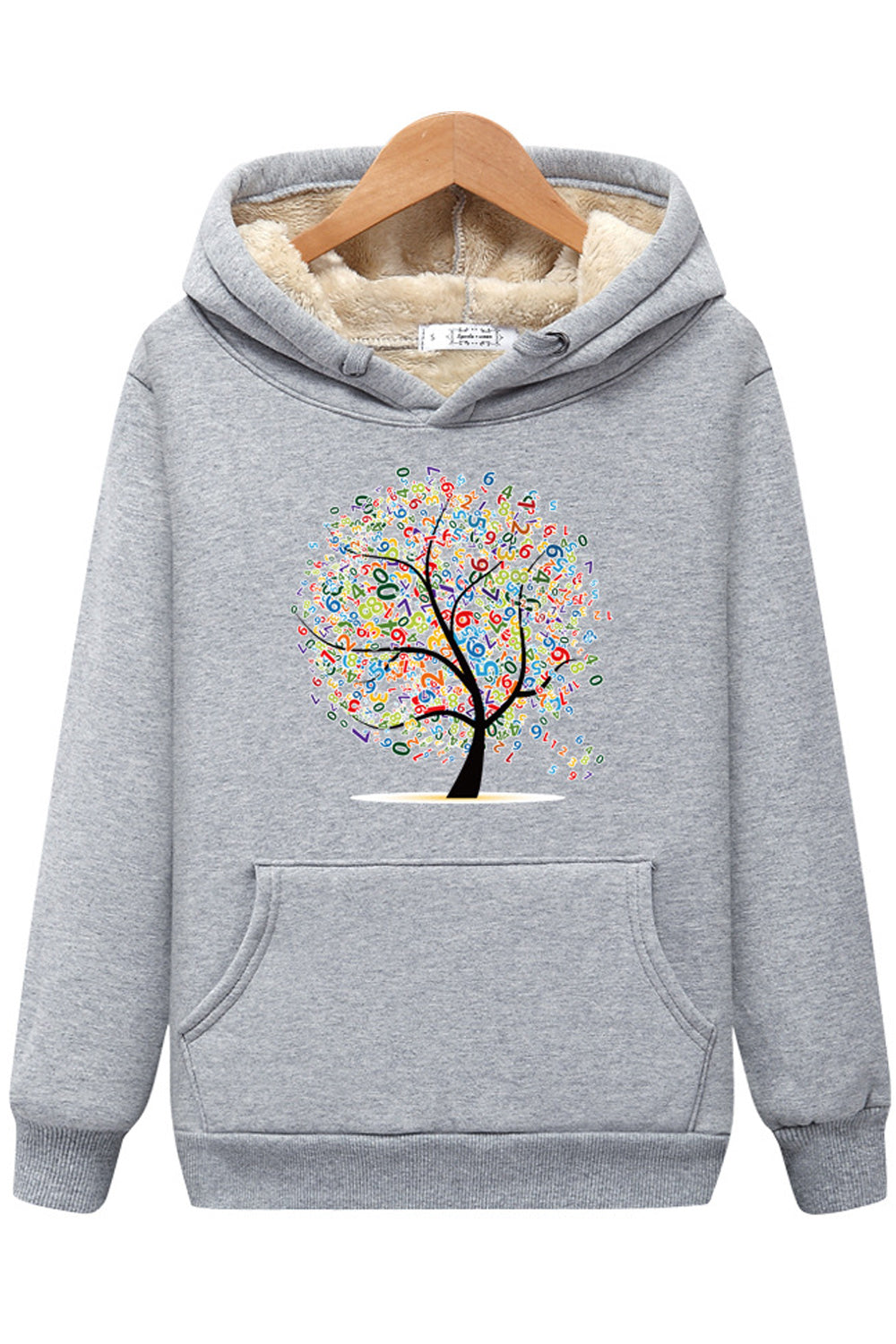 Women Magnificent Printed Pattern Ribbed Cuff Cozy Lovely Hoodie