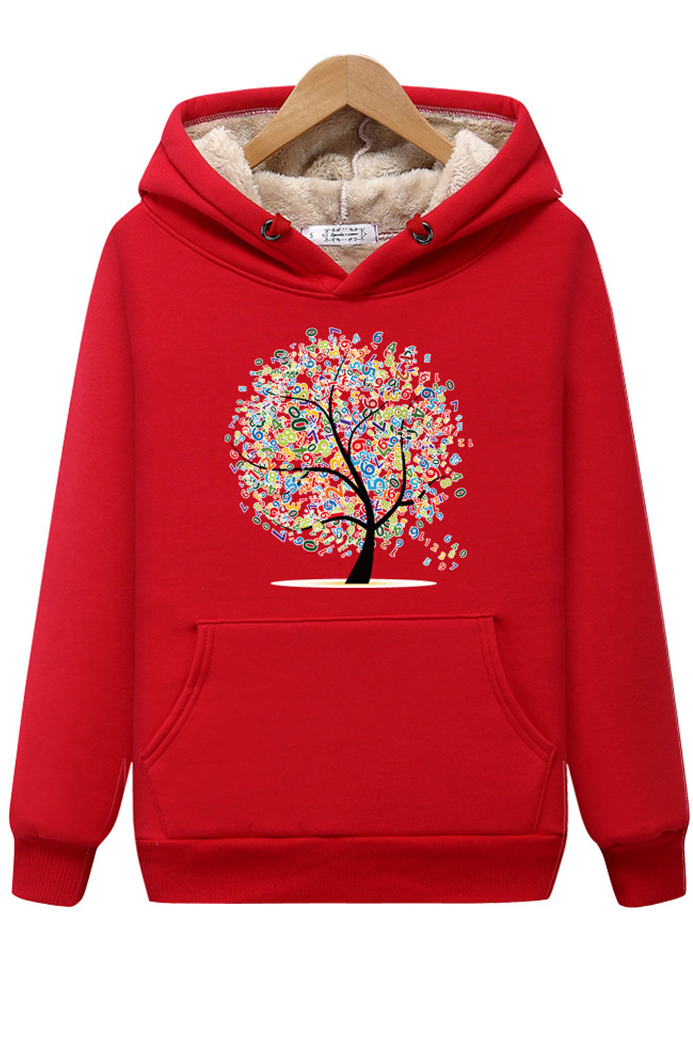Women Magnificent Printed Pattern Ribbed Cuff Cozy Lovely Hoodie