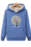 Women Magnificent Printed Pattern Ribbed Cuff Cozy Lovely Hoodie