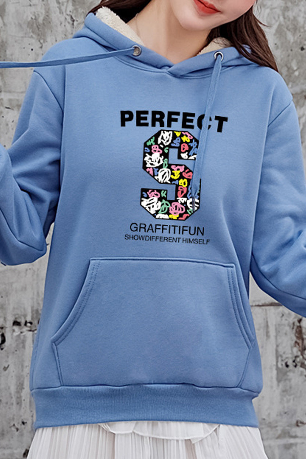 Women Trendy Printed Pattern Long Sleeve Relax Fit Hoodie